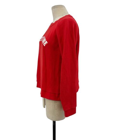 WHISTLES Cest La Vie Sweatshirt Top Red Size‎ Medium - Picture 7 of 11